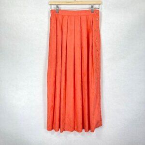 Melrose Maxi Skirt Pleats Lightweight Cottage Grandma Modest Church Boho 90s S